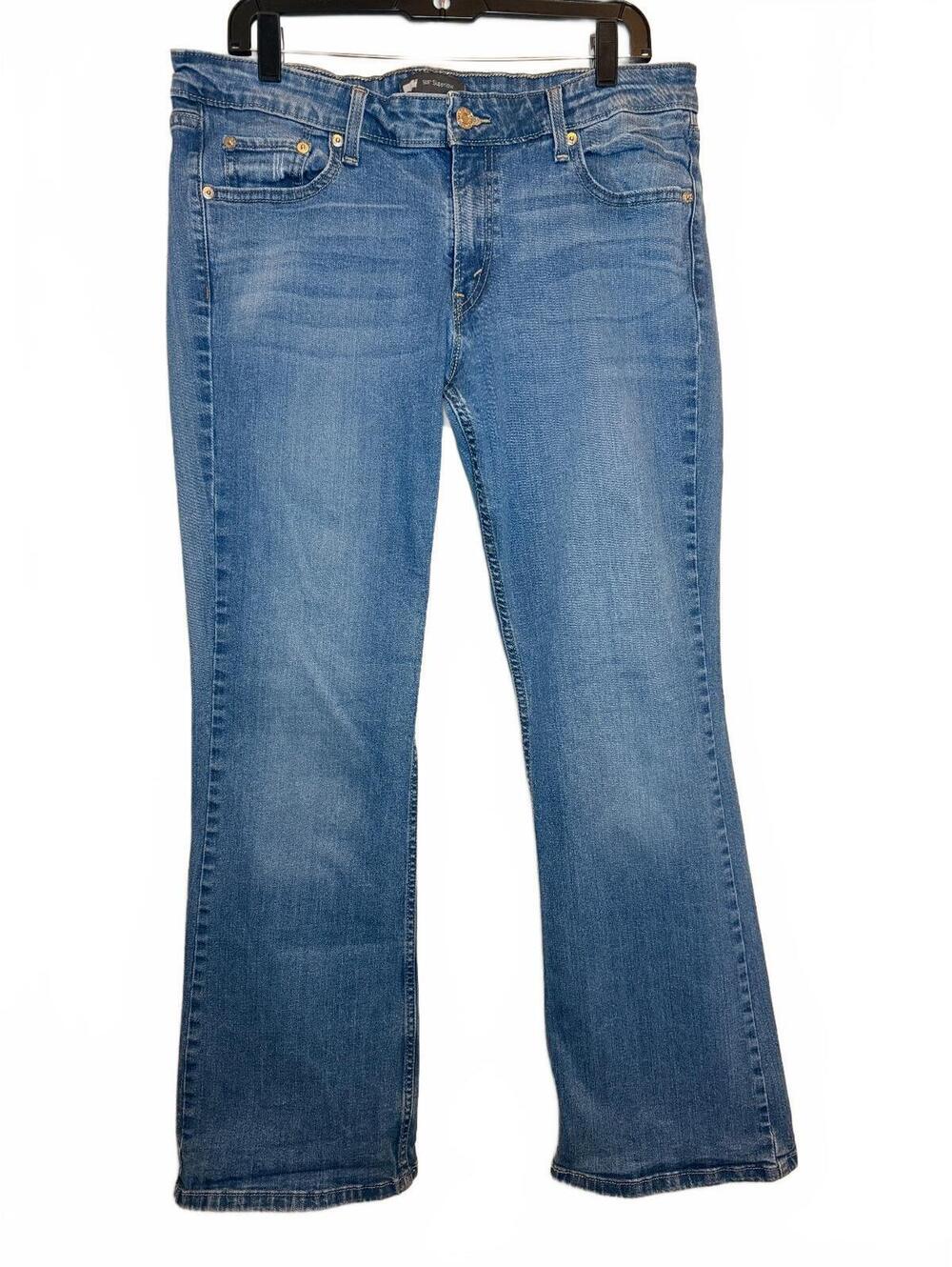 Levi's 518 Superlow Women's Medium Wash Low Rise Y2K Bootcut Jeans Size 34